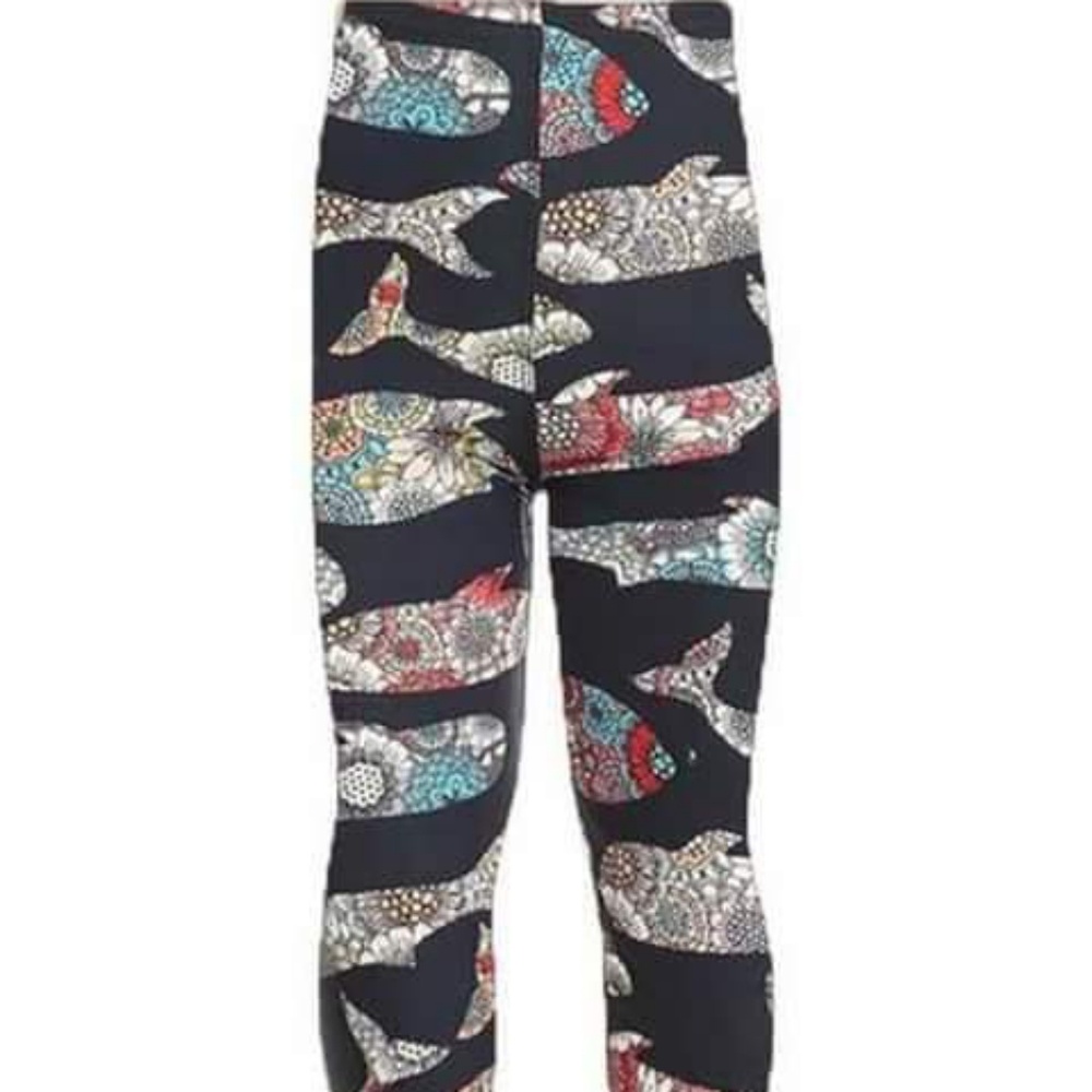 Kids Mosaic Whale Leggings